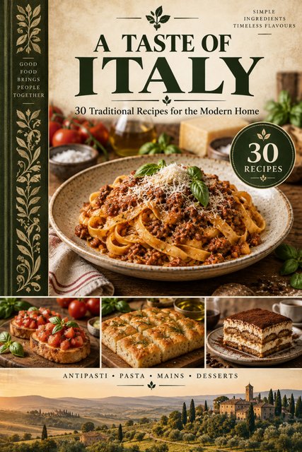 A Taste of Italy cookbook cover